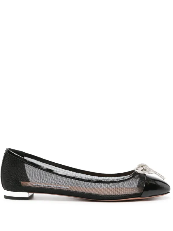 AQUAZZURA 2024 LEATHER BALLET FLATS