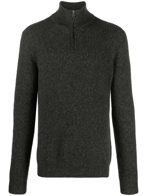 Roberto Collina half-zip ribbed-knit jumper