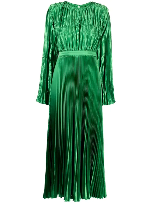 Robe plissée à manches longues - L'IDÉE - Modalova