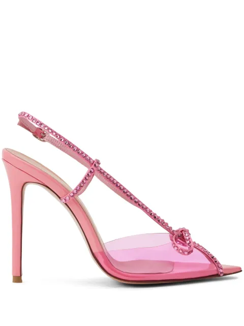 Andrea Wazen  Kay Patent 105mm crystal-embellished sandals