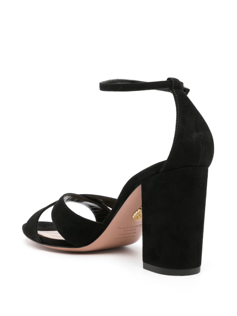 Aquazzura Divine 85mm suede sandals Black