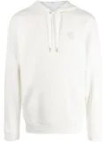 Casablanca logo-appliqué hoodie - White