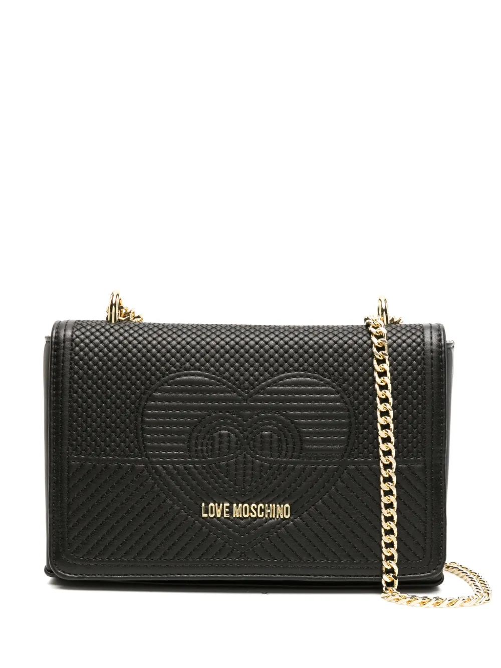 Love Moschino Schoudertas met logo Zwart