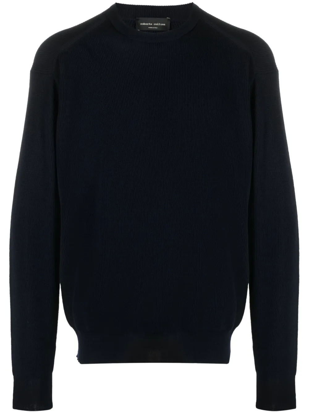 Roberto Collina Trui van merinowol Blauw