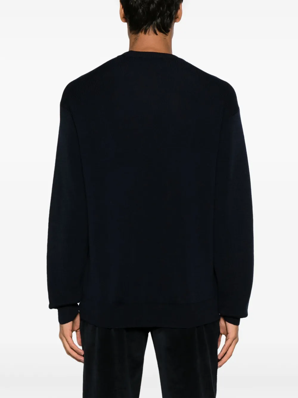 Roberto Collina Trui van merinowol Blauw