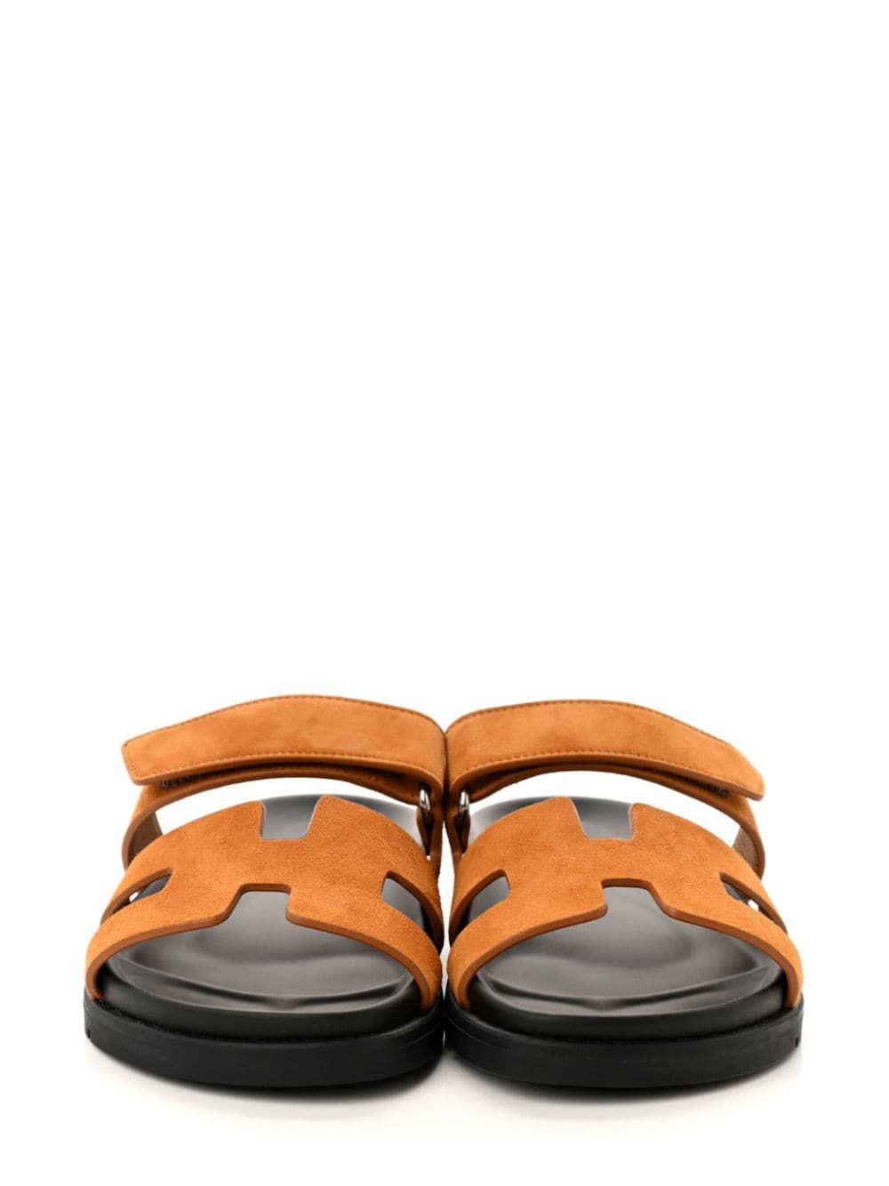 Pre-owned Hermes  Chypre Suede Sandals In Brown