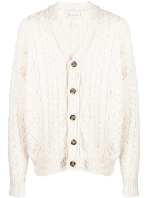 Drôle De Monsieur cable-knit merino cardigan