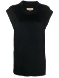Uma Wang brushed-effect knitted vest - Black