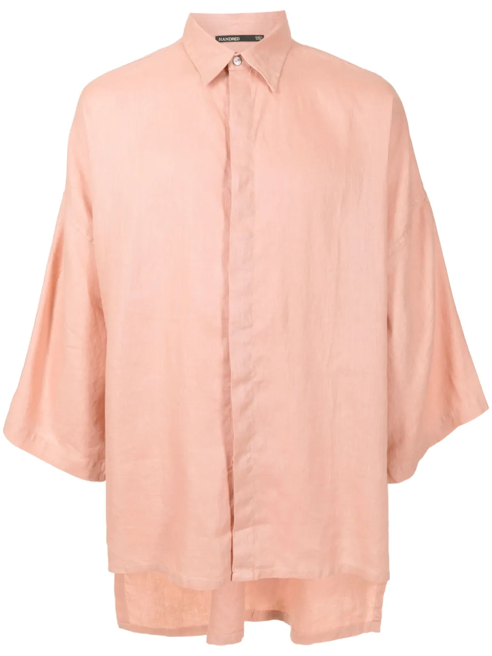 Handred long-sleeve linen shirt Roze