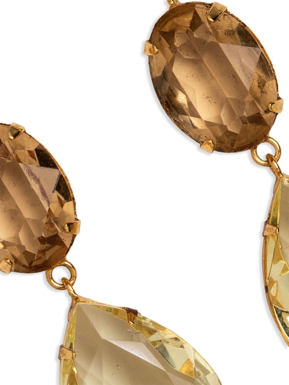Jennifer Behr 18kt gold-plated Aleena crystal earrings - Goud
