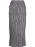Pleats Please Issey Miyake plissé high-waist midi skirt - Grey