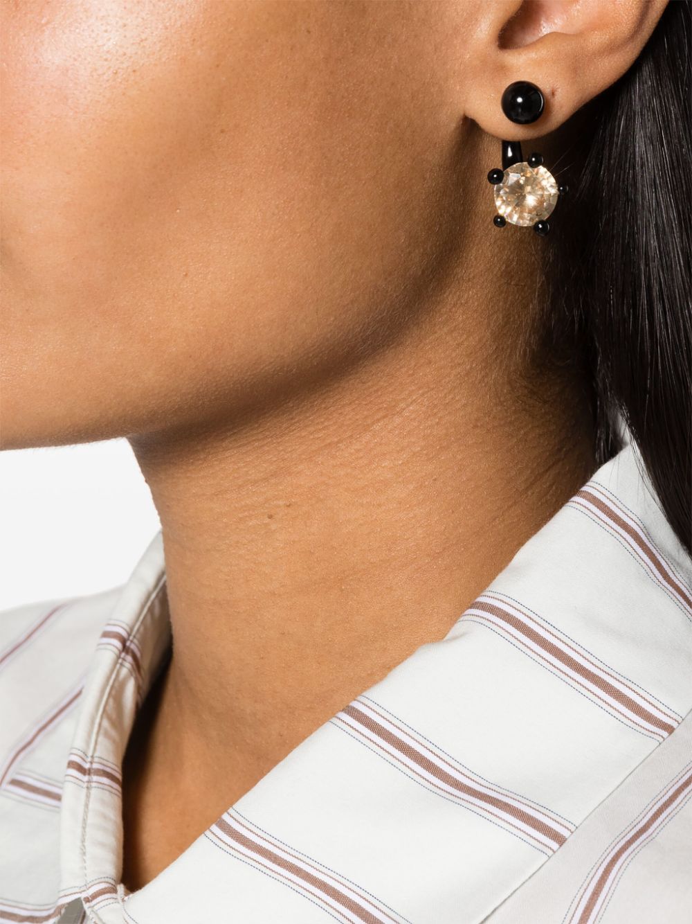 Panconesi Lido piercing earrings - Zwart