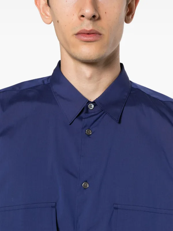Comme Des Garçons Shirt button-up long-sleeve Shirt | Blue | FARFETCH