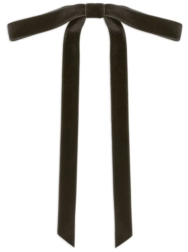 Jennifer Behr Velvet Aida bow barrette Aida Velvet Bow Barrette -- Black – Jennifer Behr LLC main image 4