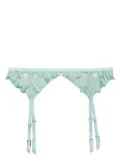 Fleur Du Mal Lily embroidered garter belt - Green