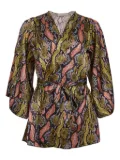 Fleur Du Mal angel-sleeve robe - Green