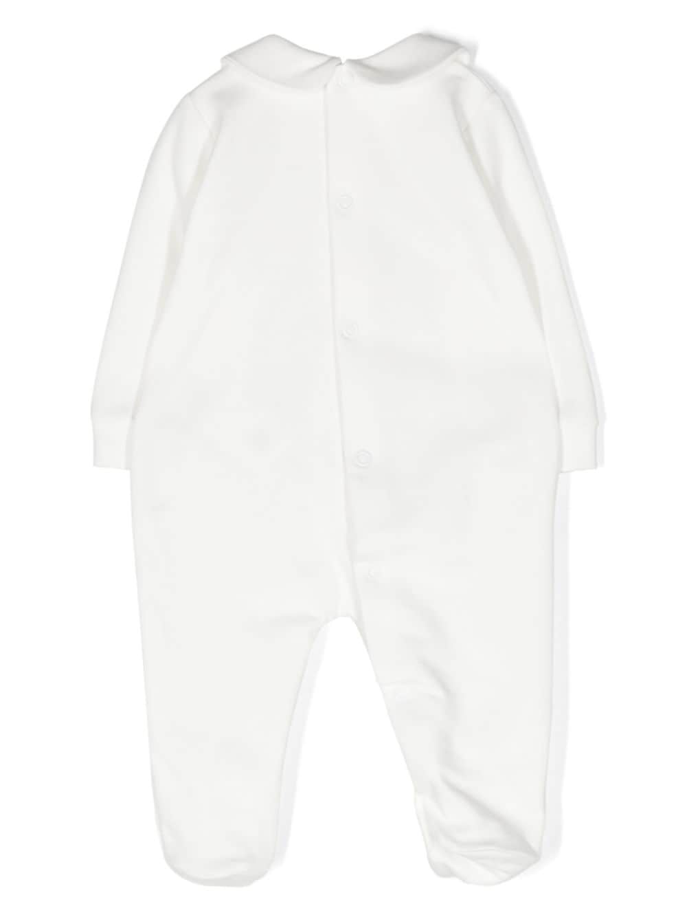 Shop Le Bebé Enfant Penguin-appliqué Jersey Pyjama In White