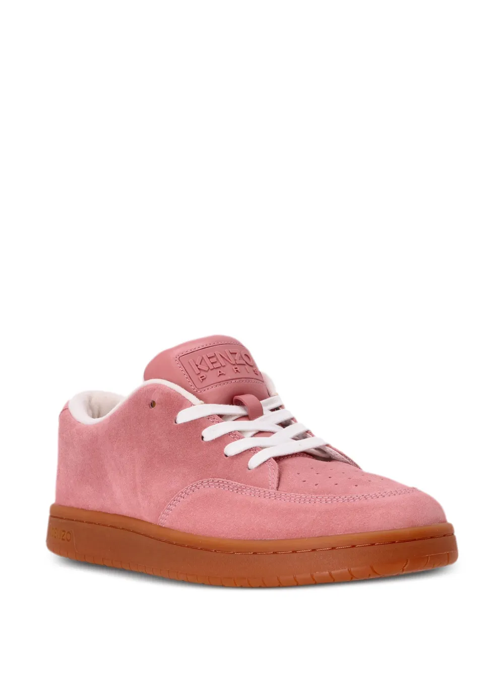 Kenzo Dome leather lace-up sneakers - Roze