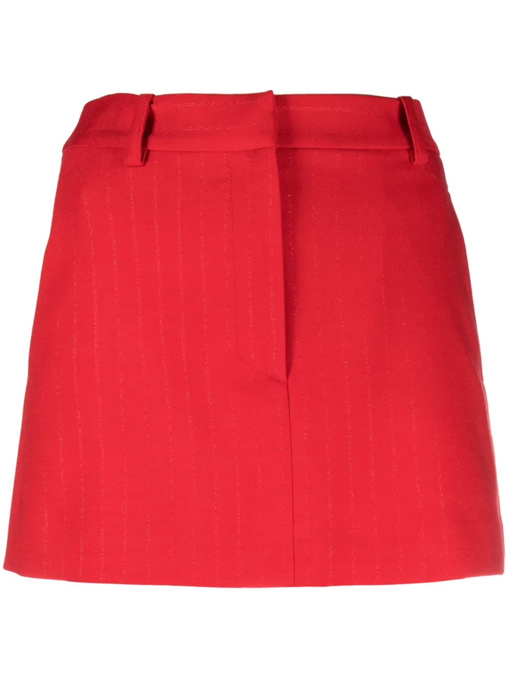 Erika Cavallini Gestreepte mini-rok Rood