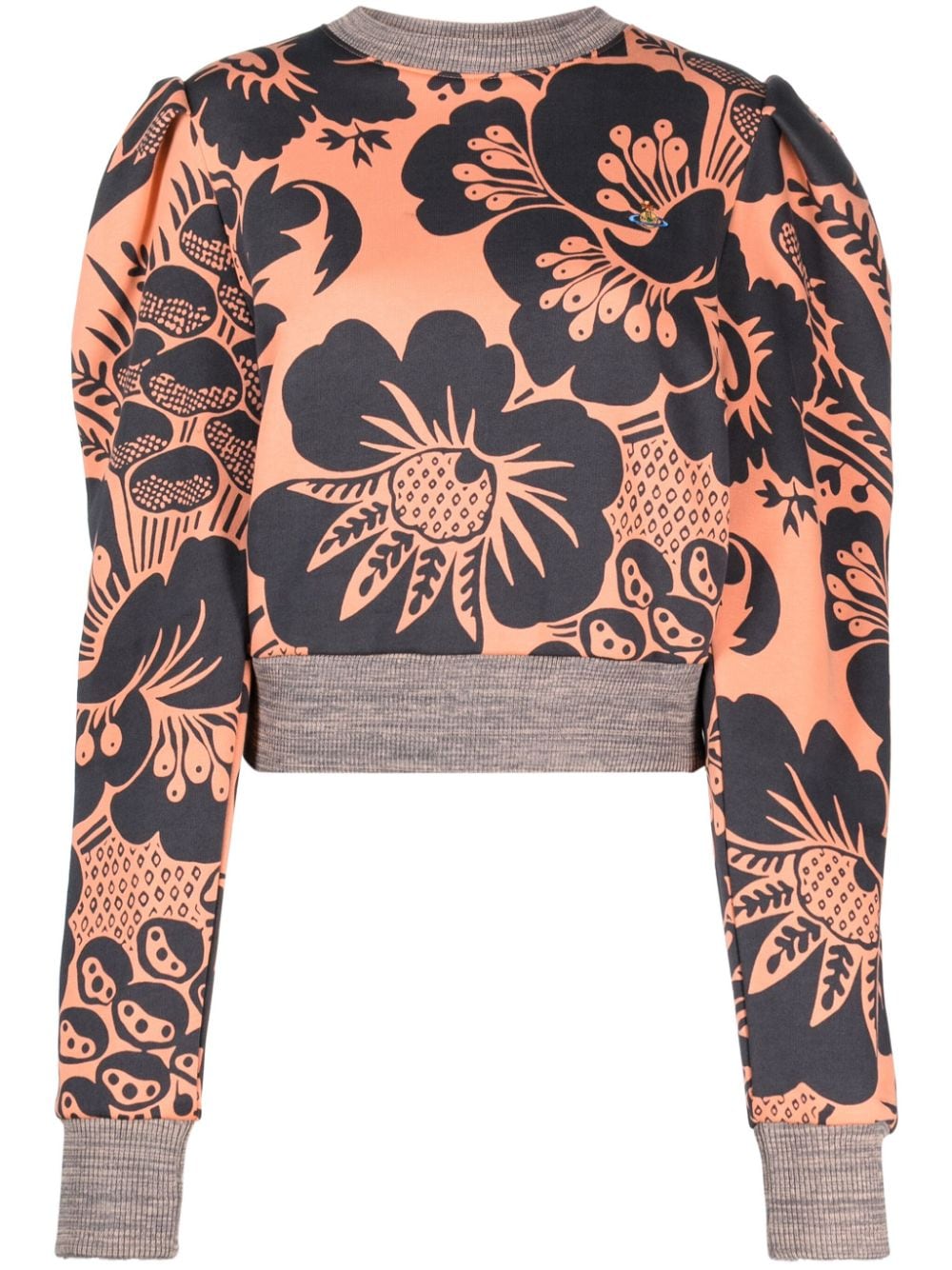 Shop Vivienne Westwood Aramis Floral-print Cotton Sweatshirt In Orange