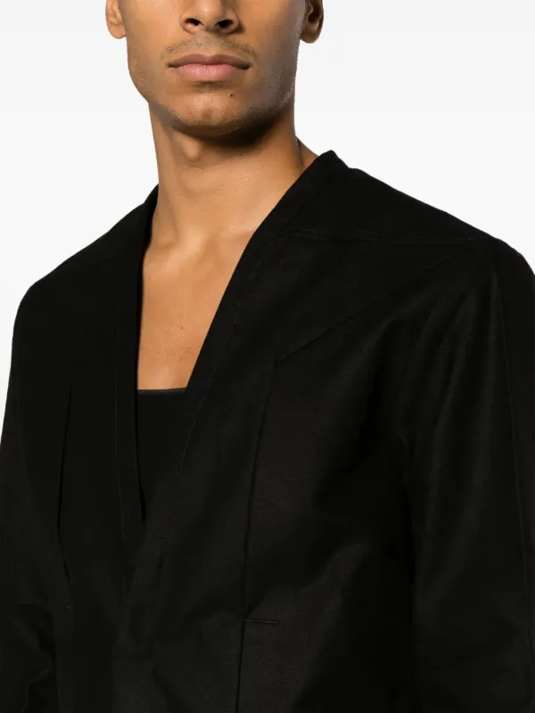 Rick Owens Secret Larry V-neck Shirt Jacket - Farfetch