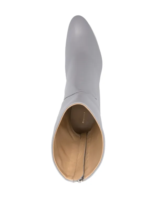 Proenza Schouler Cone 95mm Leather Boots | Grey | FARFETCH GE