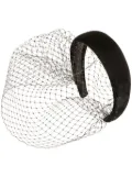 Jennifer Behr Kate Voilette velvet headband - Black