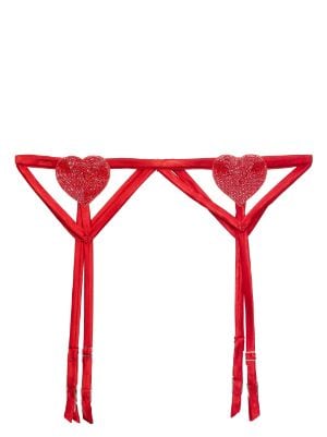 Fleur Du Mal Chain Luxe Satin Garter Belt - Farfetch