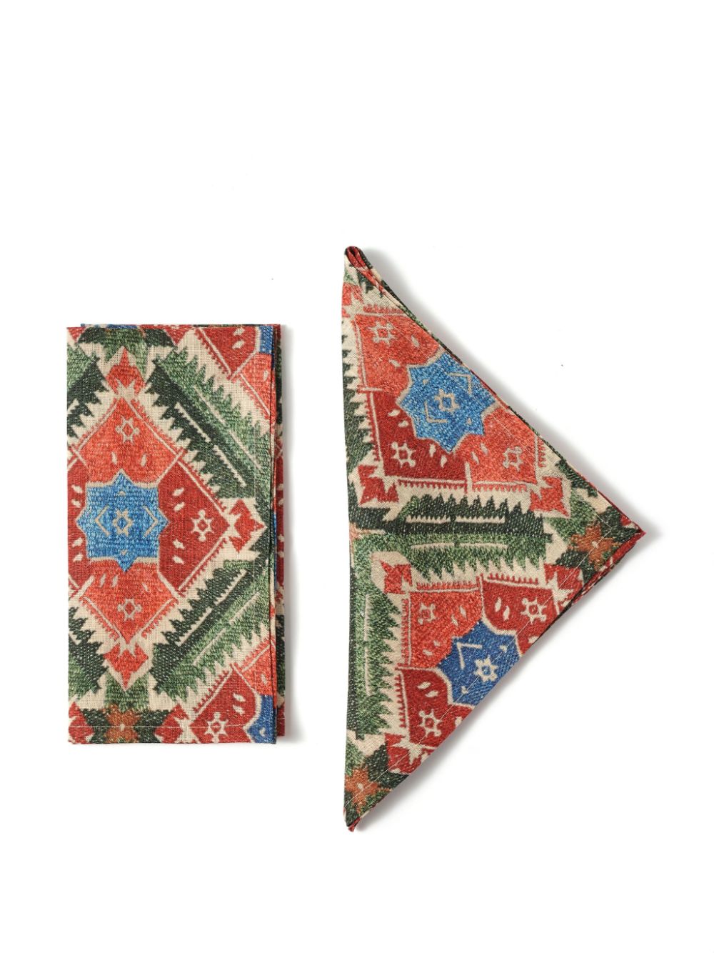 Shop Cabana Magazine Skyros Linen Napkins (set Of 4) In Red