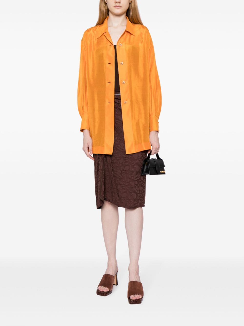 CHANEL Pre-Owned 1980-1990s zijden blouse - Oranje