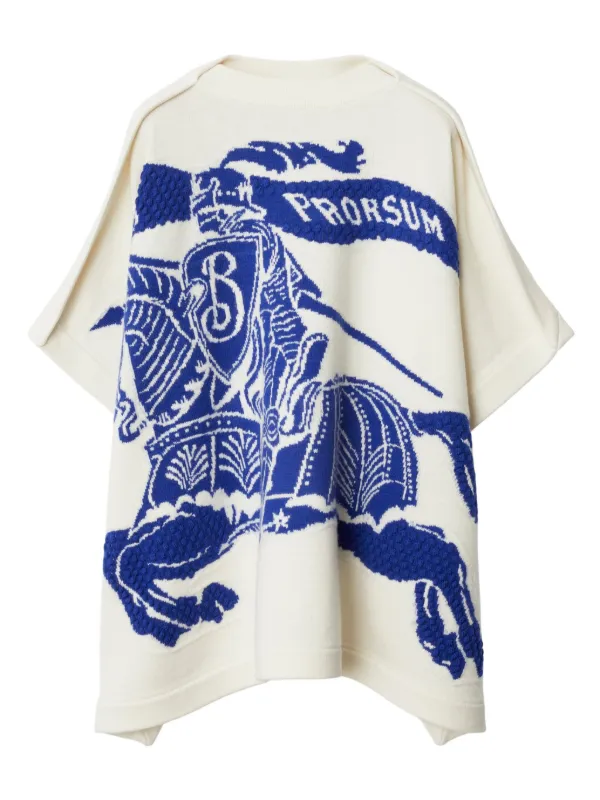 Burberry Kids Horsebit-print wool-cashmere Cape Neutrals FARFETCH IN