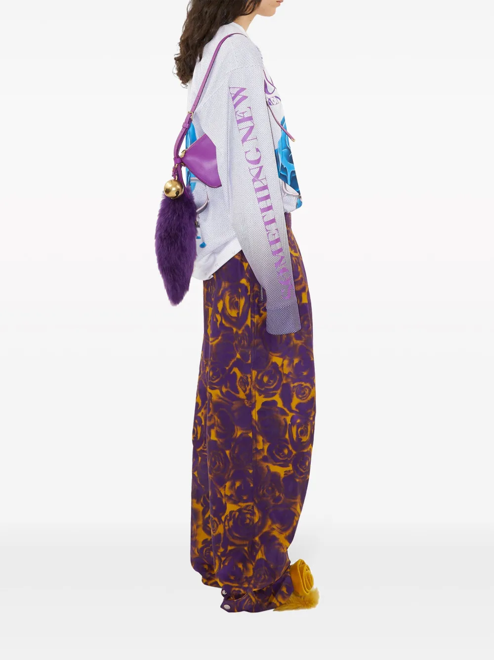 Burberry Broek met bloemenprint Paars