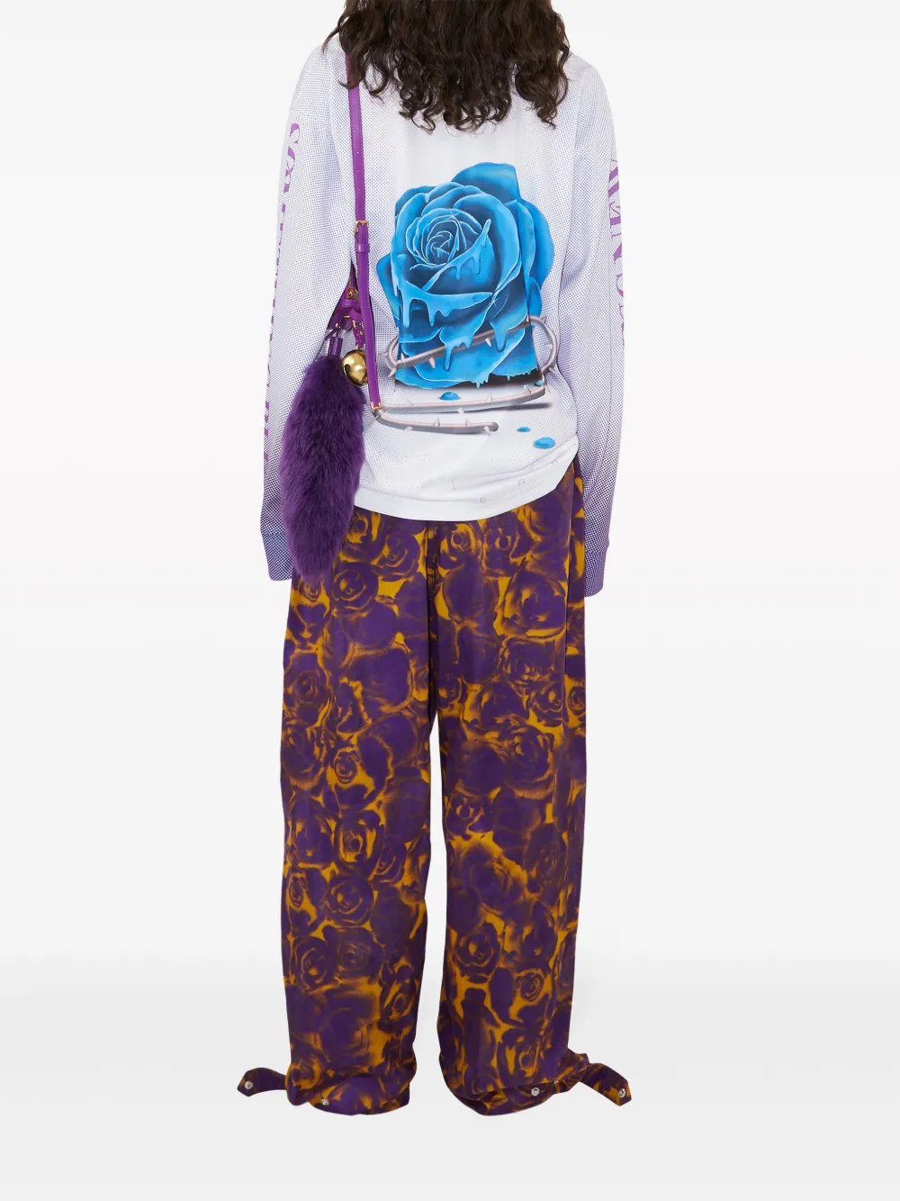 Burberry Broek met bloemenprint Paars
