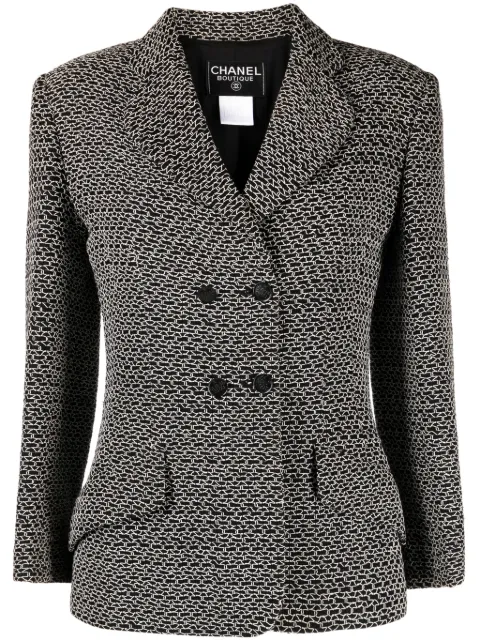 CHANEL Pre-Owned 1998 double-breasted tweed blazer