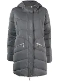 LIU JO logo-plaque hooded padded coat - Grey