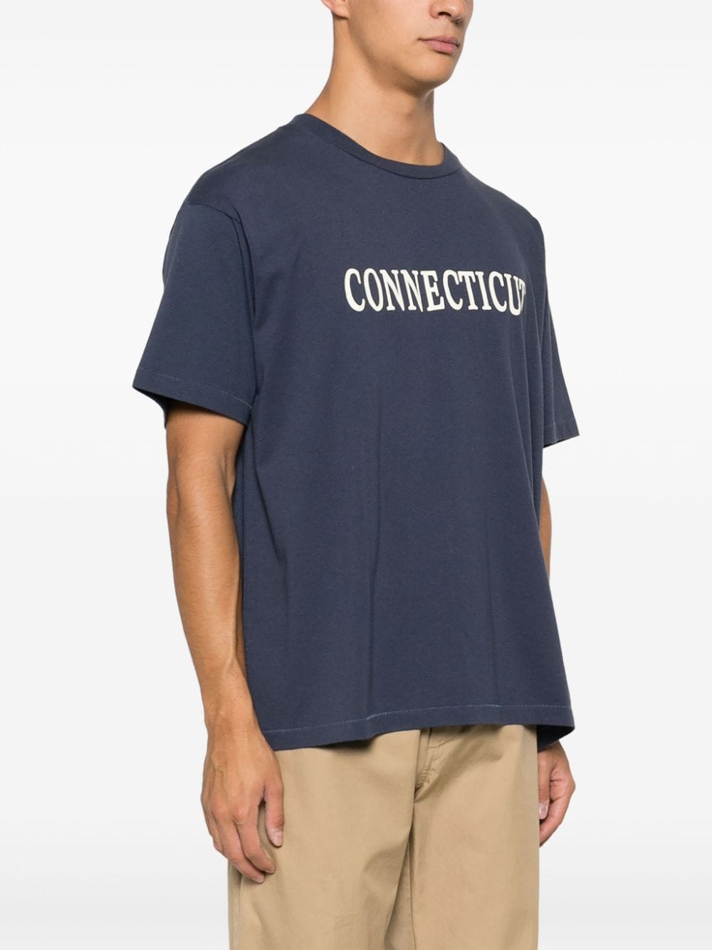 Shop Bode Connecticut Cotton T-shirt In Blue