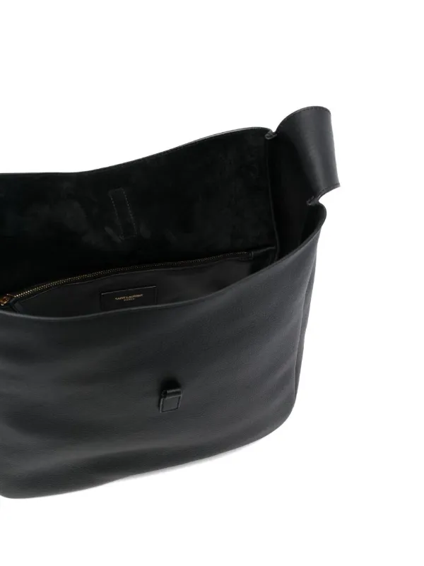 Saint Laurent Large Le 5 à 7 Leather Shoulder Bag | Black