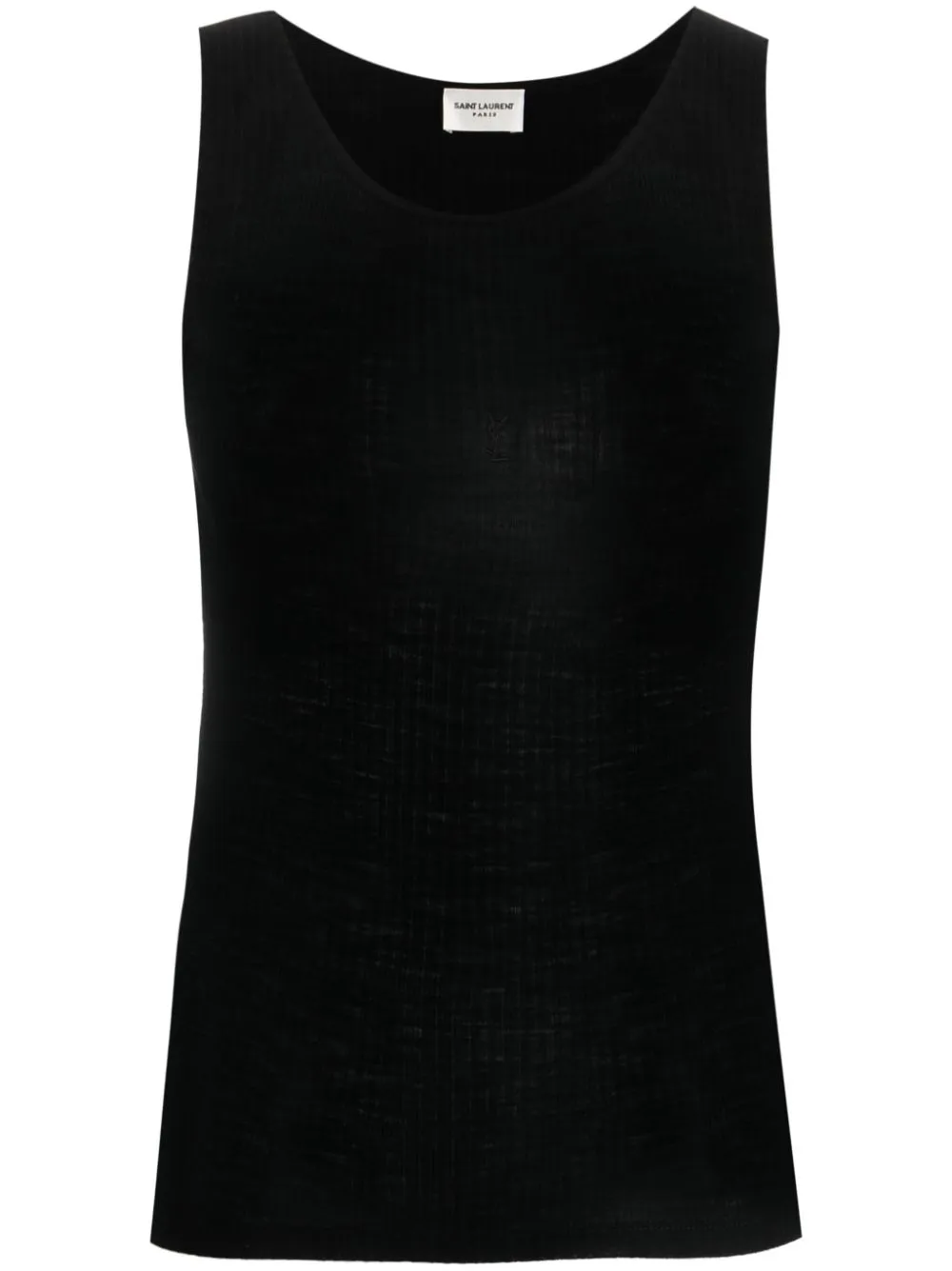 Saint Laurent logo-embroidered Wool Tank Top - Farfetch