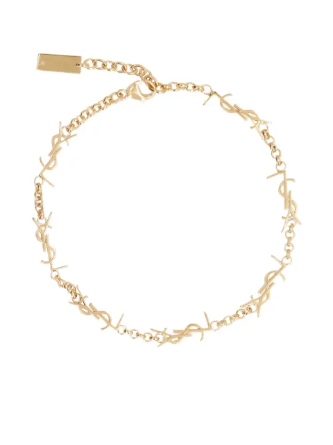 Saint Laurent logo-plaque chain bracelet