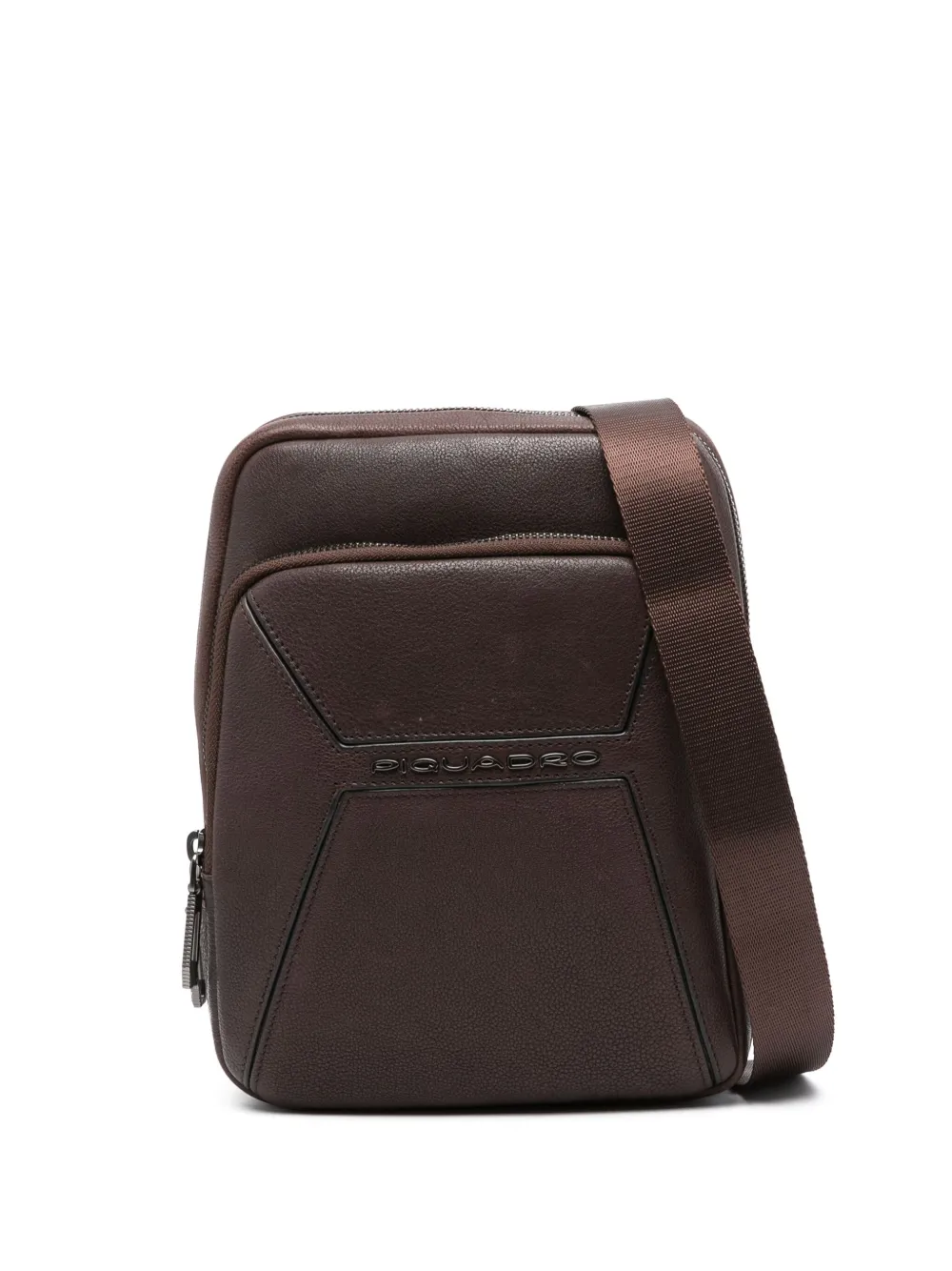 PIQUADRO logo-plaque Leather Shoulder Bag - Farfetch