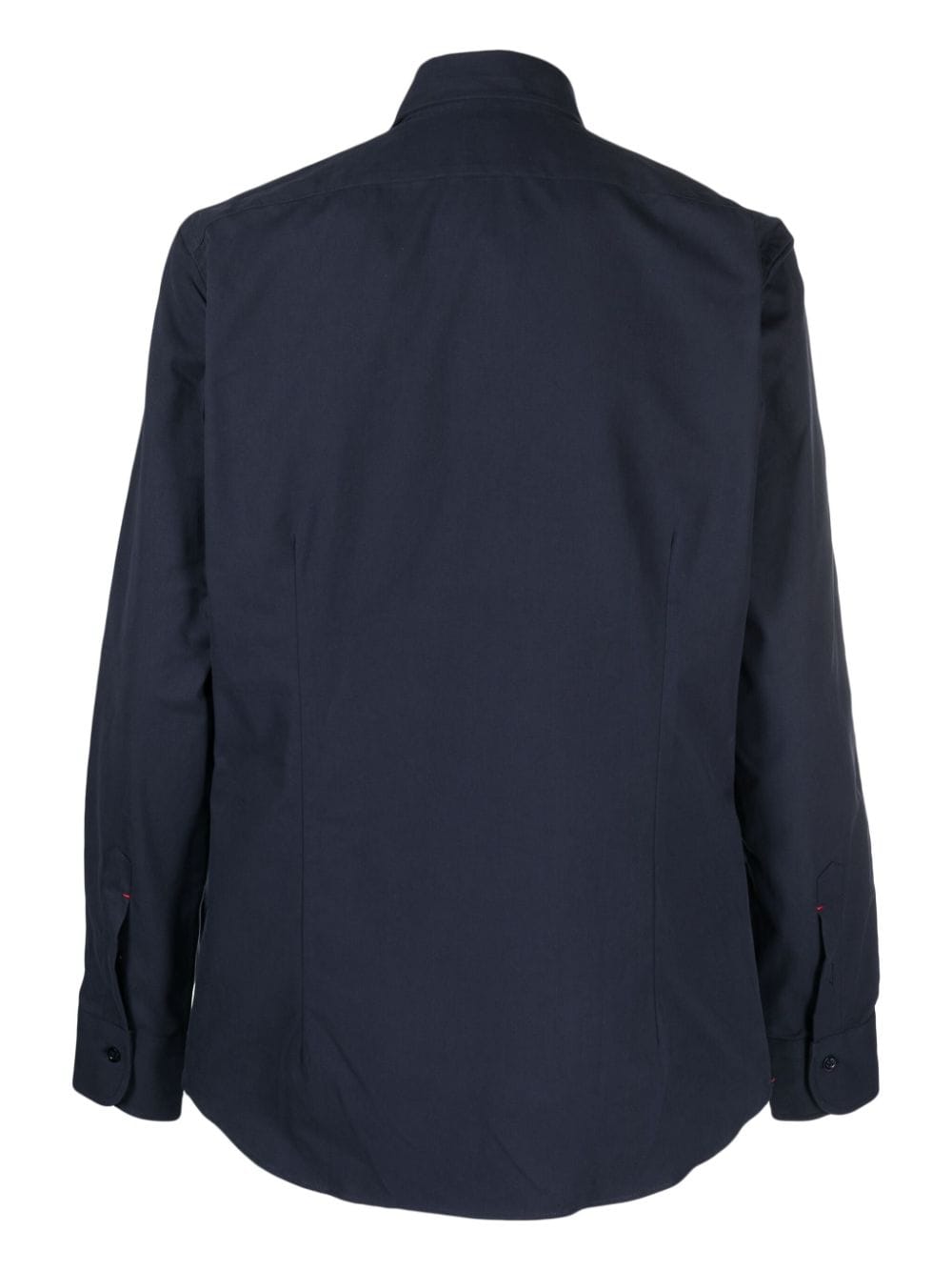 Shop Mazzarelli Long-sleeve Cotton Shirt In Blue