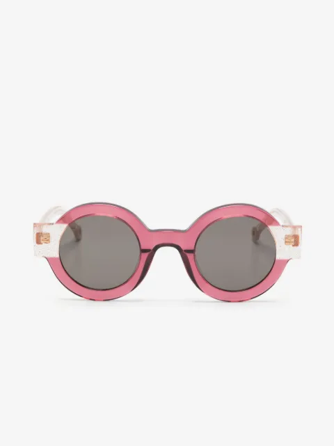Kaleos Philip glitter-detailed round-frame glasses