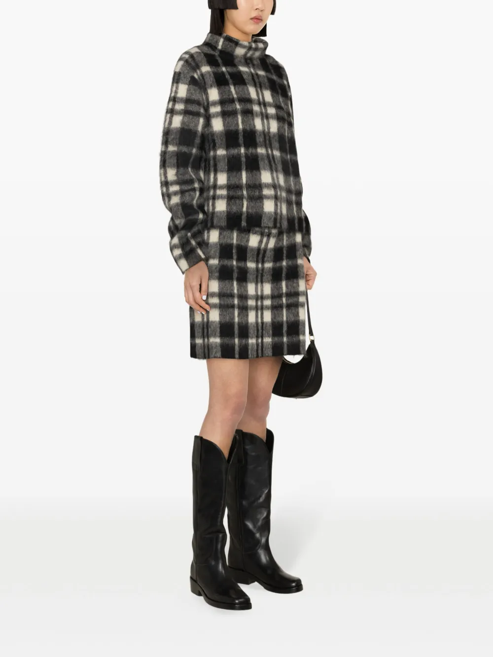 Polo Ralph Lauren checked mock-neck jumper Beige