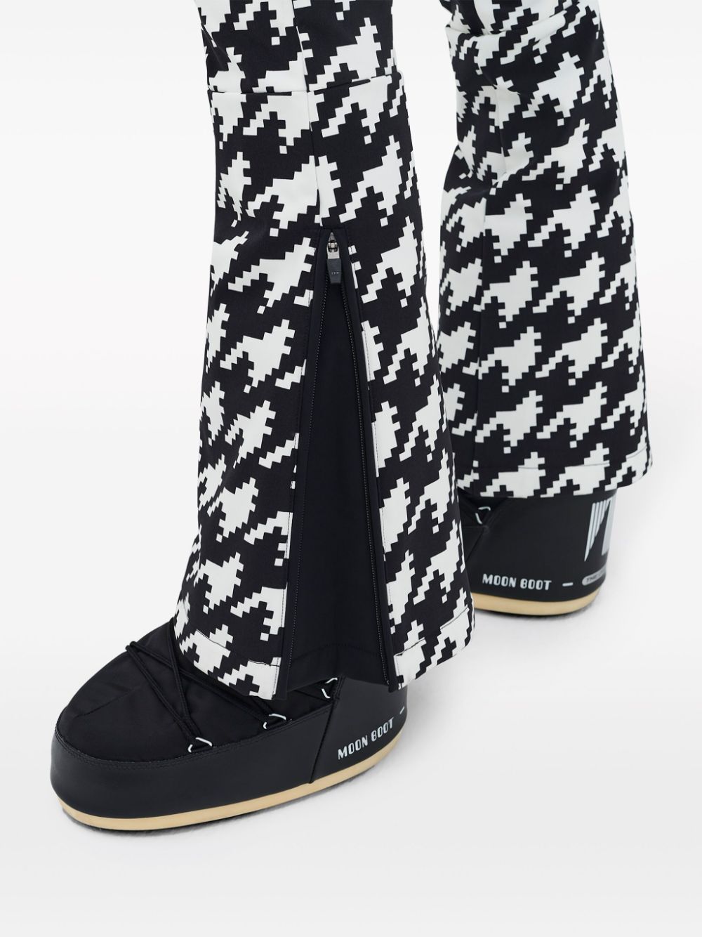 Shop Perfect Moment Allos Houndstooth-print Ski Suit In Black