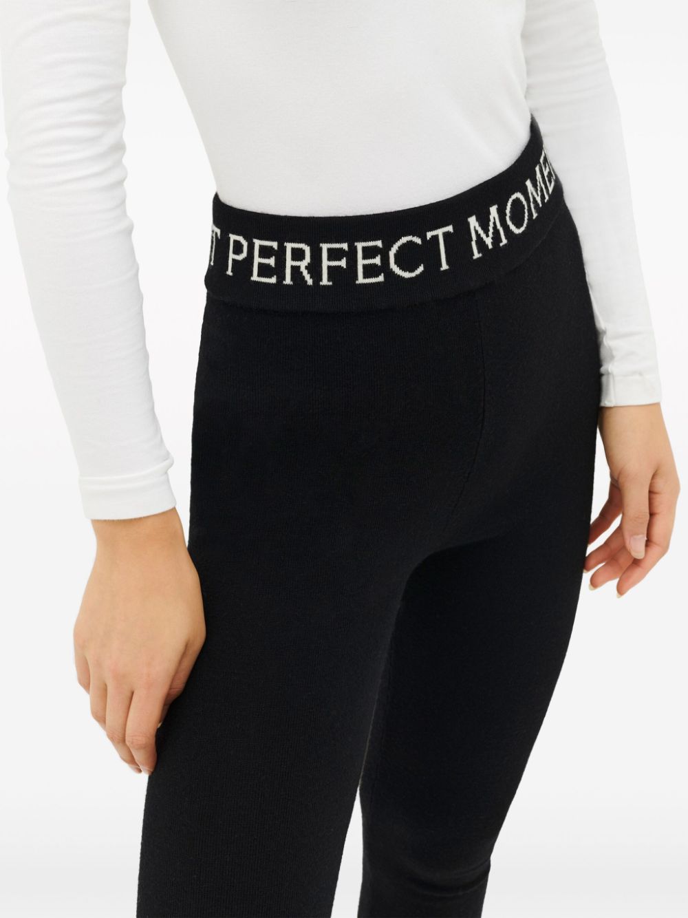 Shop Perfect Moment Bb Merino Wool Leggings In Black