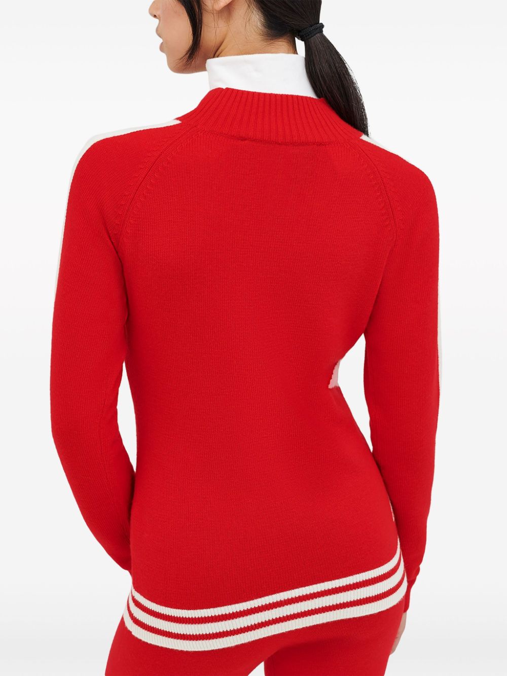 Shop Perfect Moment Bb Merino Wool Jumper In Red