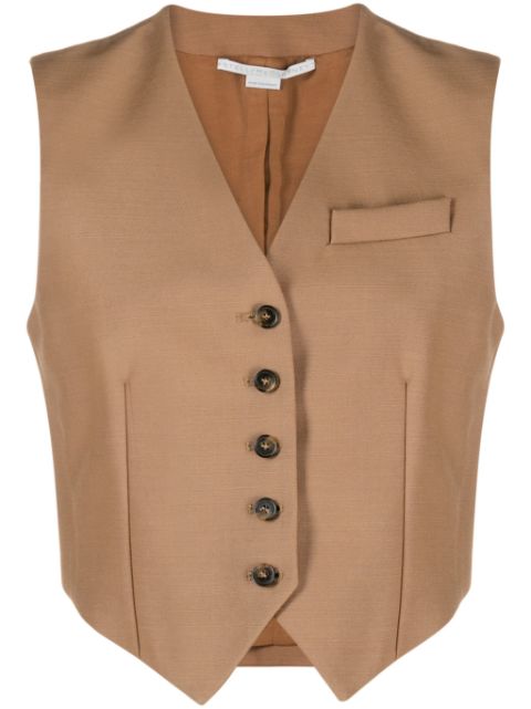 Stella McCartney woven virgin wool waistcoat Women