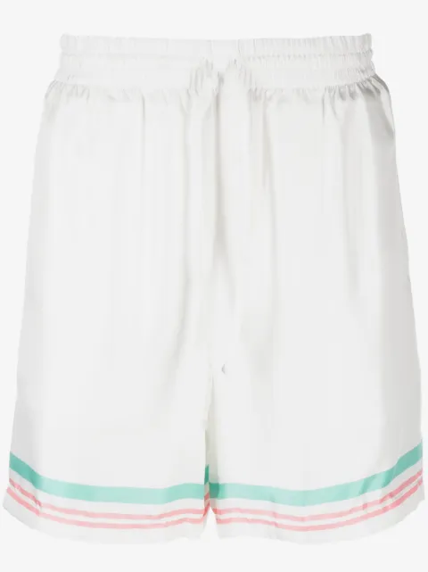 Casablanca Tennis Club Icon silk shorts