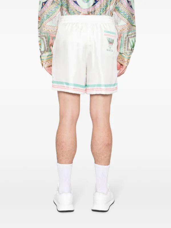ショーツ CASABLANCA WHITE SATIN SHORTS 21978984_51802952_600.jpg