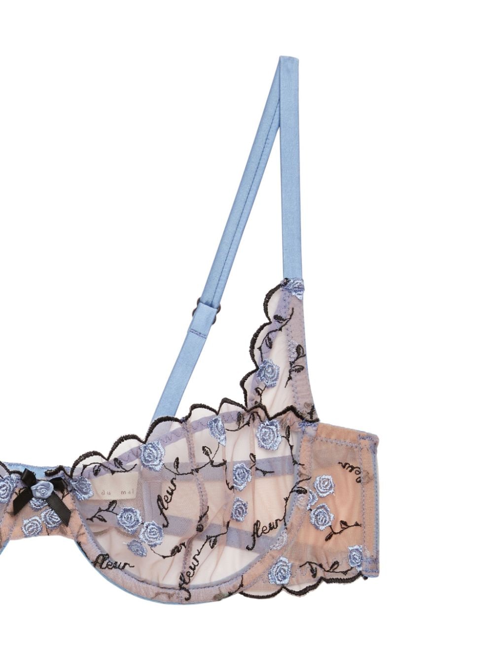 Fleur Du Mal Rose and Vine balconette-style bra - Paars